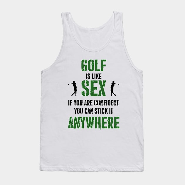 Golf Confident Golfer Tank Top by KultureinDeezign